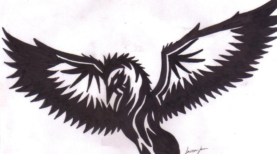 Tribal bird tattoo thing by ~lordsesshomarusgf on deviantART