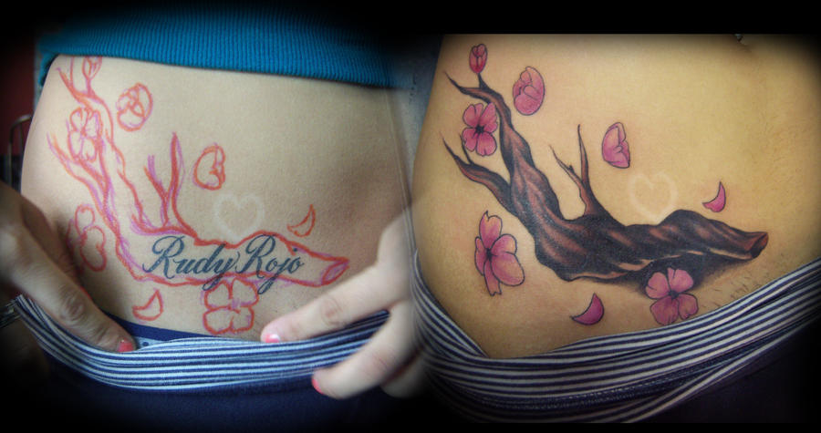 Cherry Blossom Cover up Tattoo by hatefulss on deviantART