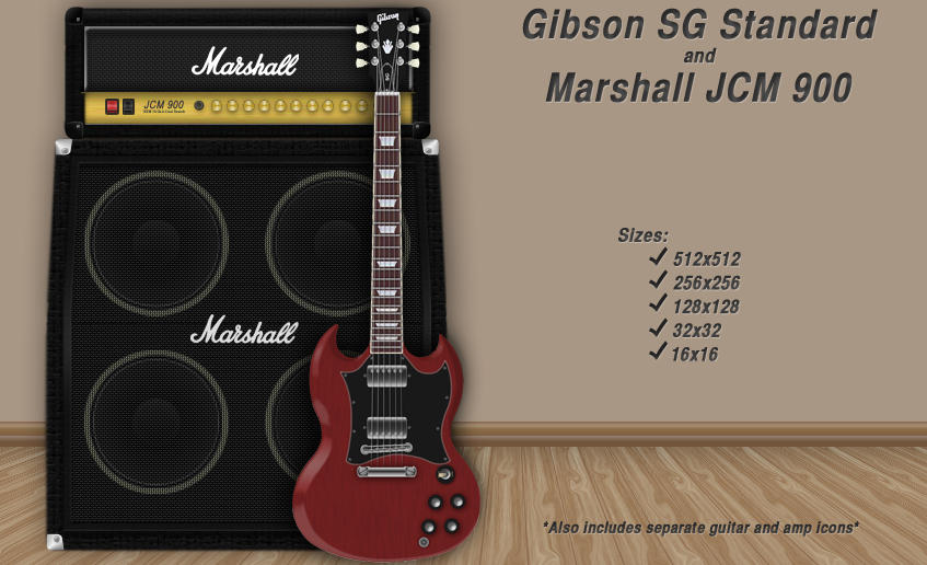 gibson sg wallpaper. Gibson SG and Marshall Icon by