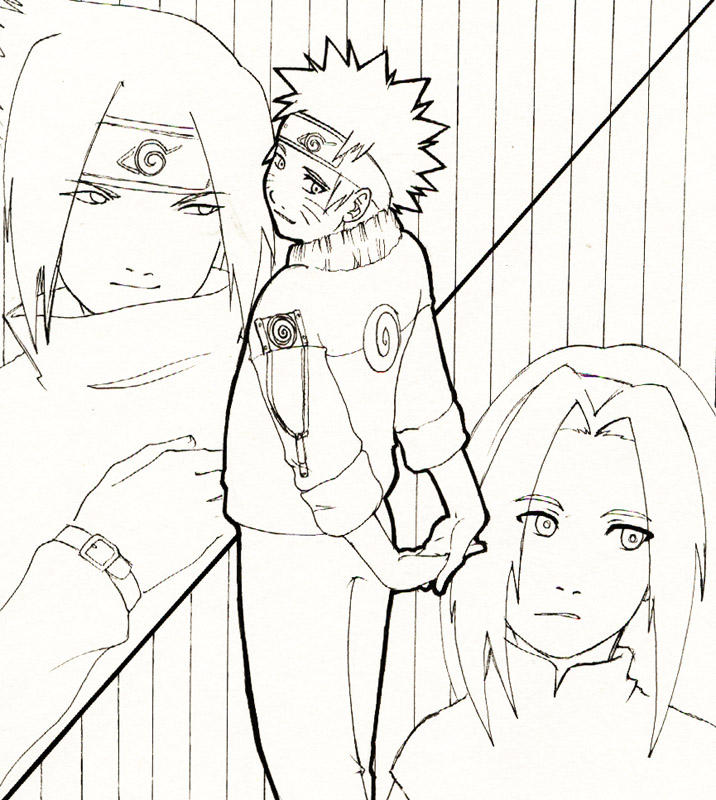 naruto team seven coloring pages - photo #15