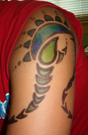 Marker Tattoo -3- - shoulder tattoo