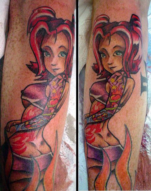 sleeved out chica - sleeve tattoo