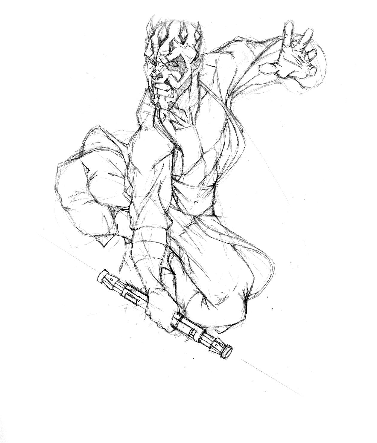 darth maul face coloring pages - photo #18