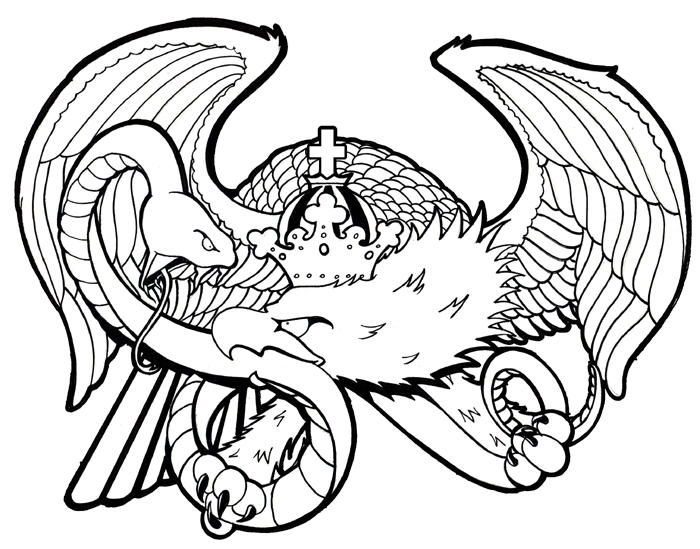 eagle and snake coloring pages - photo #15