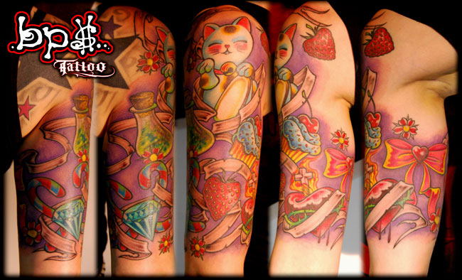 Candy tattoo by BPSTATTOO on