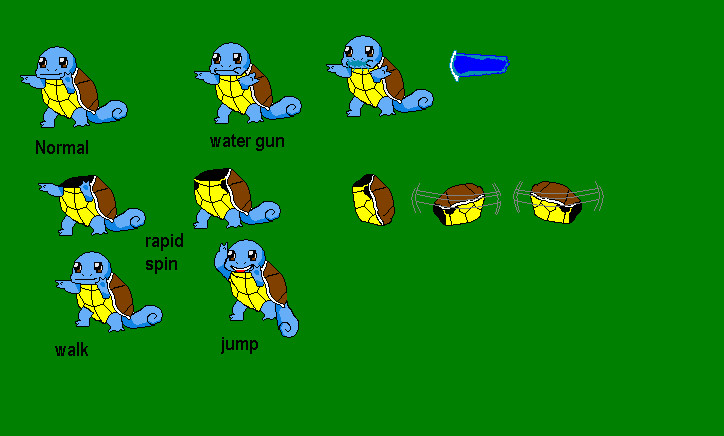 Squirtle sprite sheet by ^