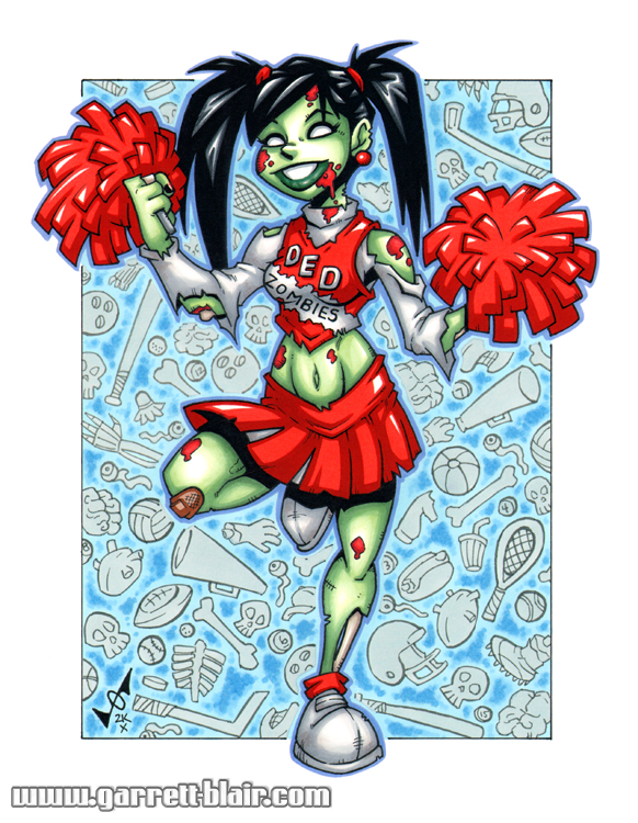 zombie cheerleader clipart - photo #4
