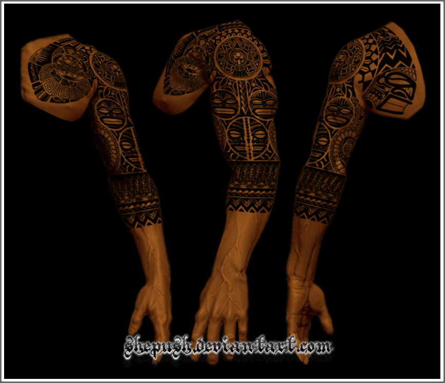 3-4 sleeve design - sleeve tattoo