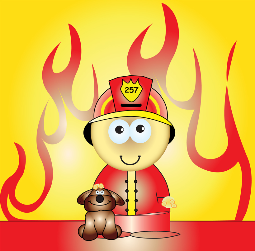 Fireman cartoon by exendor