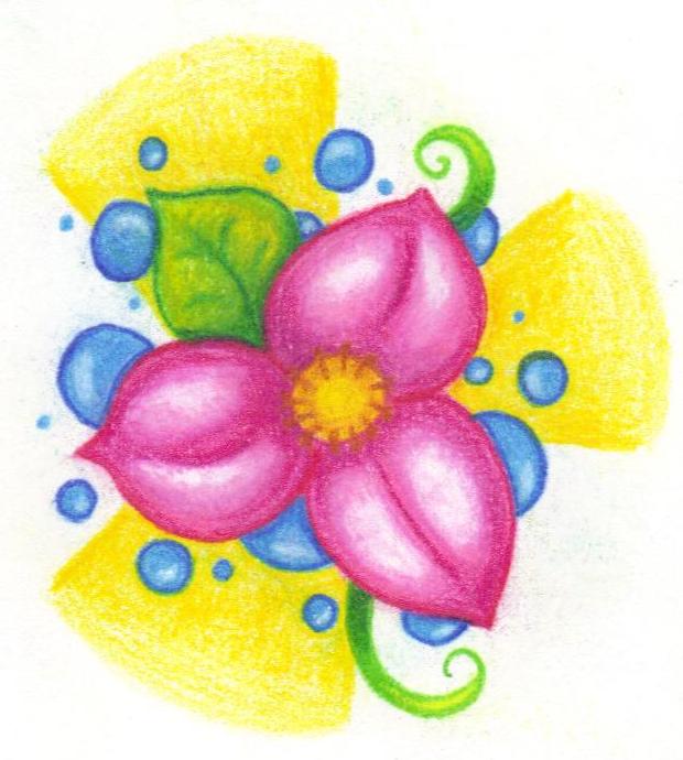 Radioactive Flower - flower tattoo