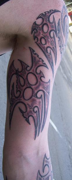 Freehand Stone Tribal Sleeve 1 - sleeve tattoo