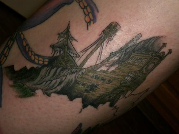 Sunken Pirate Ship tattoo by ~xxmatt-thomasxx on deviantART