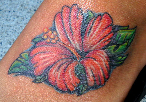 Flower on the Foot | Flower Tattoo