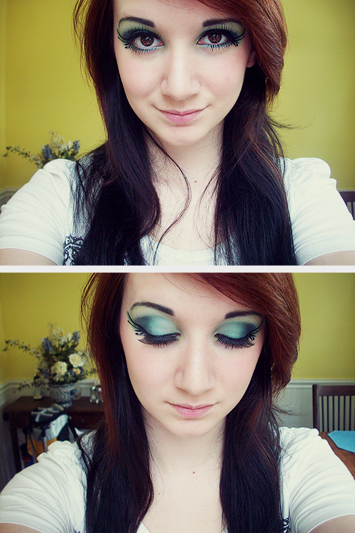 peacock inspired makeup. Peacock inspired makeup. by