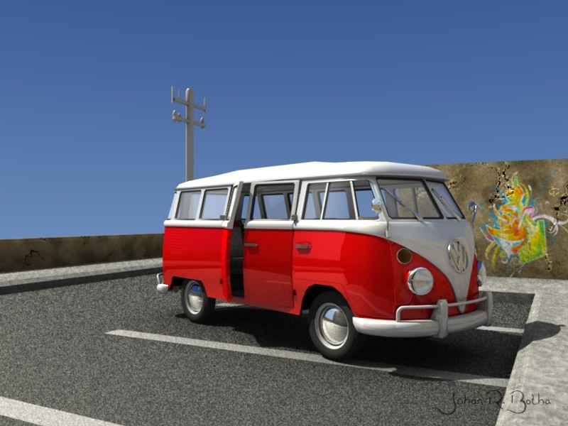 VW Kombi Beach Render by FluffyBlueCow on deviantART