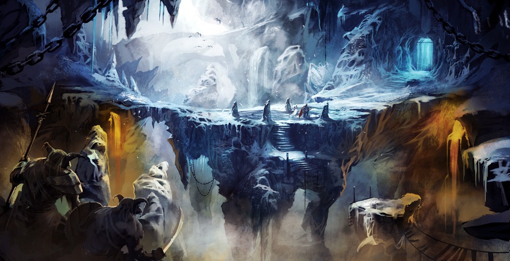 Арты - ассоциации с игрой Frozen_cave_by_artofjokinen-d48euad