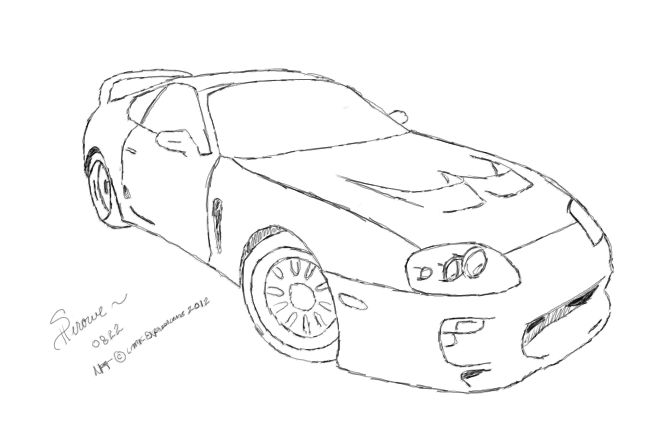 1995 Toyota supra drawing