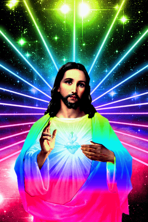 Neon Jesus Christ by Bunnydeth
