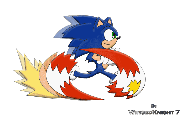 Sonic Running Fast