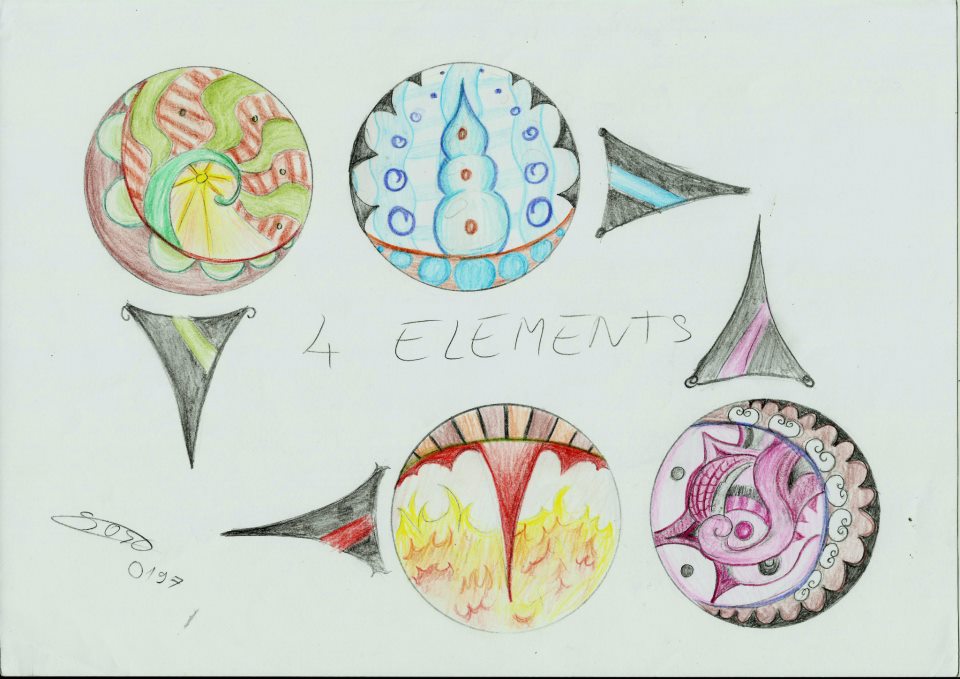 comment dessiner les 4 elements