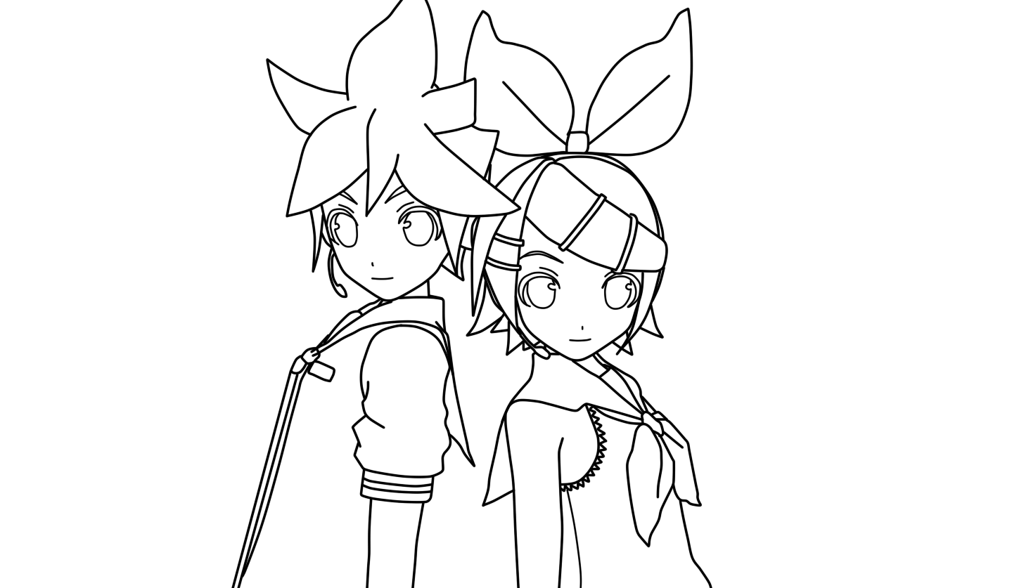 kagamine rin coloring pages - photo #3