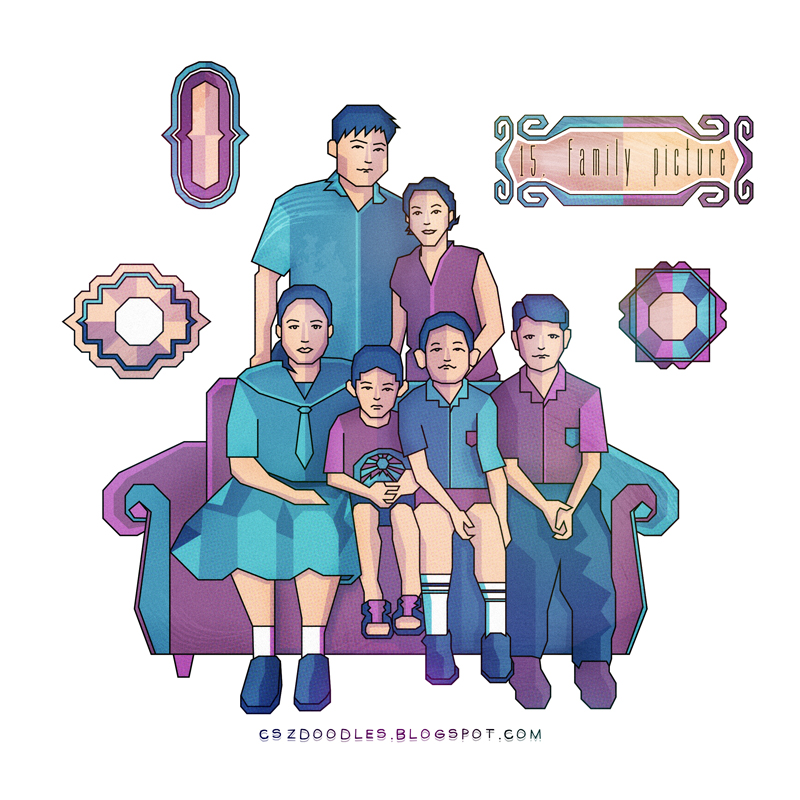 small family drawing