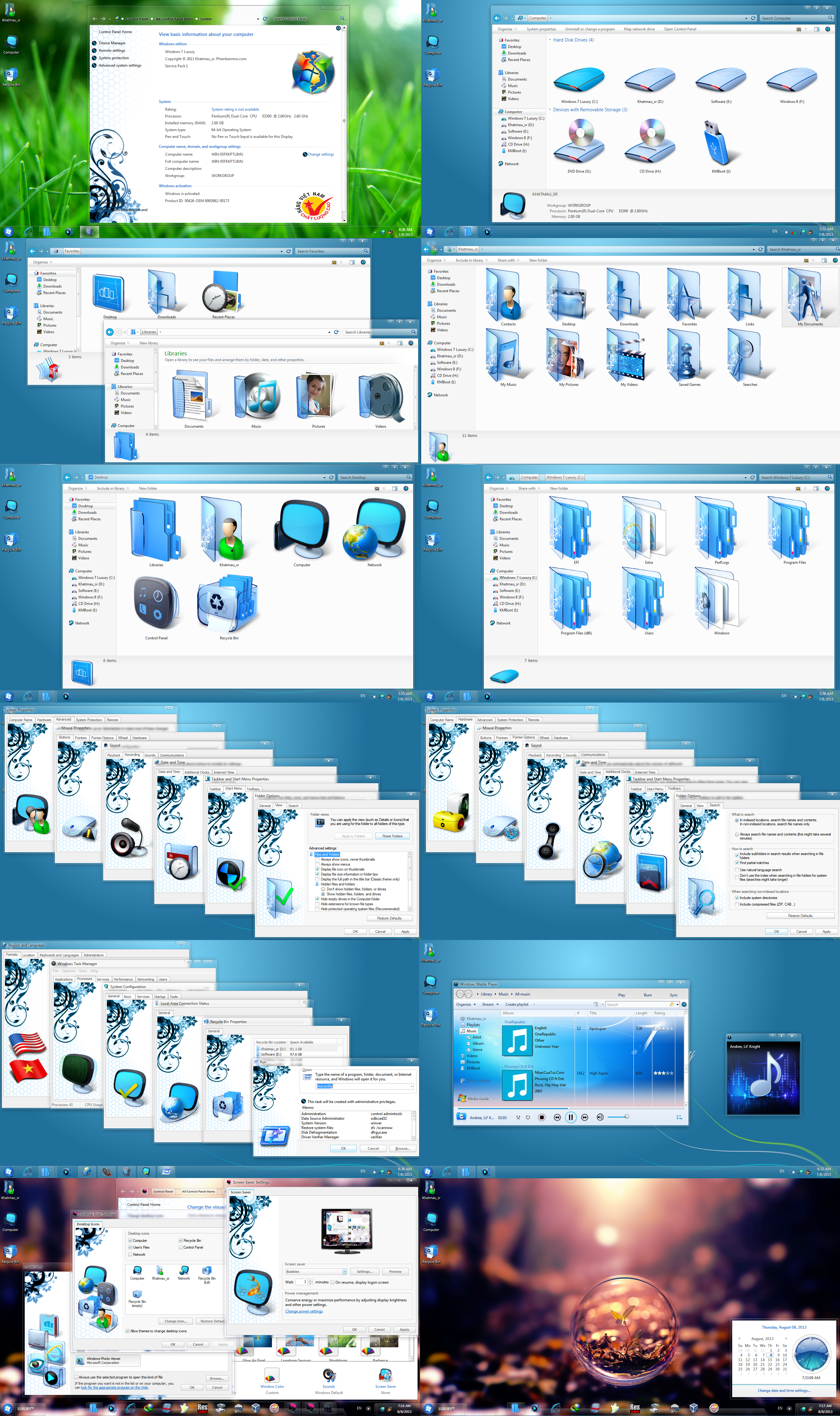 Windows 7 Sp1 Luxury (2013) x64 by Khatmau_sr Incl Activator @ Only By THE RAIN HKRG} preview 2
