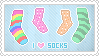 Stamp: I love Socks by apparate