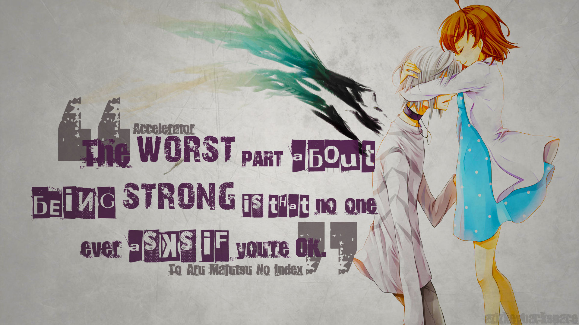 Accelerator - Anime Quotes - Wallpaper by azizkeybackspace ...