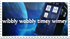 Wibbly Wobbly Timey Wimey Tardis Stamp by TECHNlCOLOURED