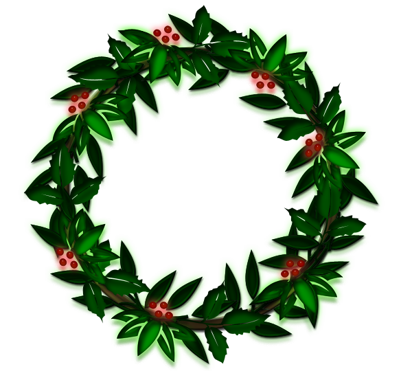 clipart of christmas wreath - photo #35