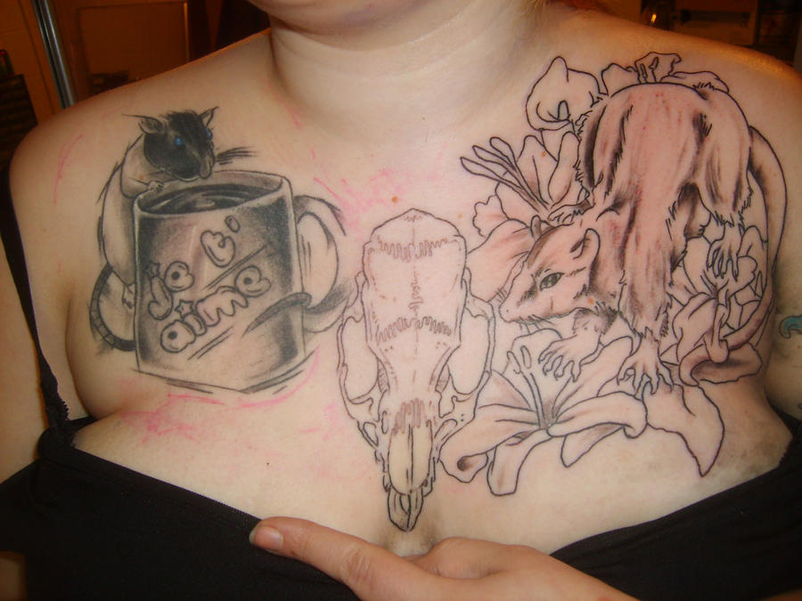 rat chest piece by SimplyTattoo on deviantART chest piece tattoos for men