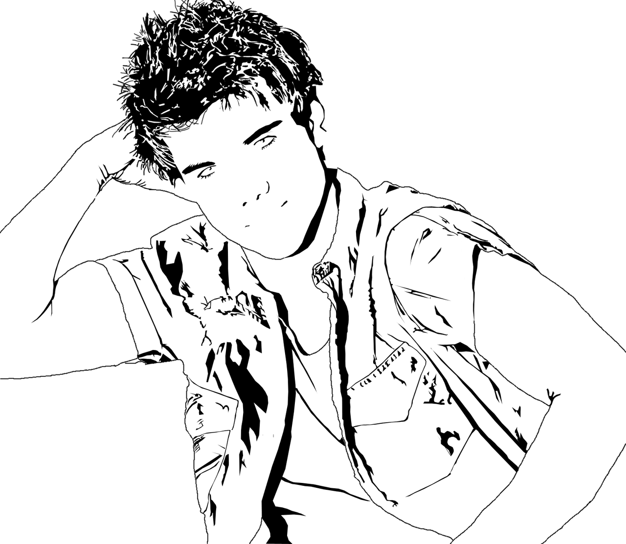 taylor lautner coloring pages - photo #7