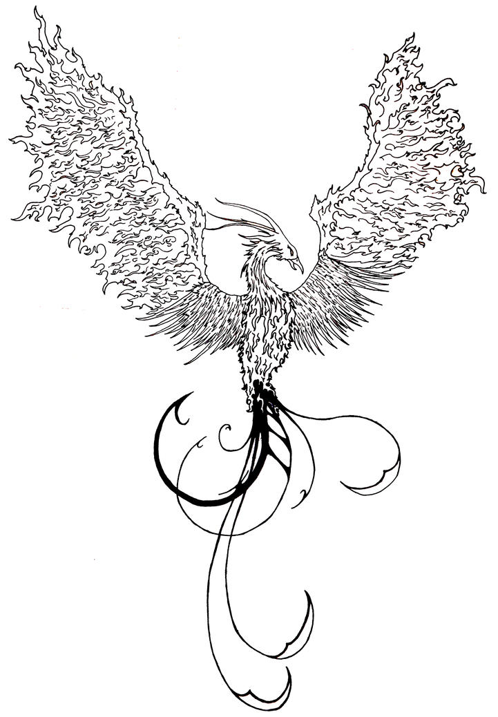 Phoenix Rising Tattoo Design by thechaosofpeace on deviantART