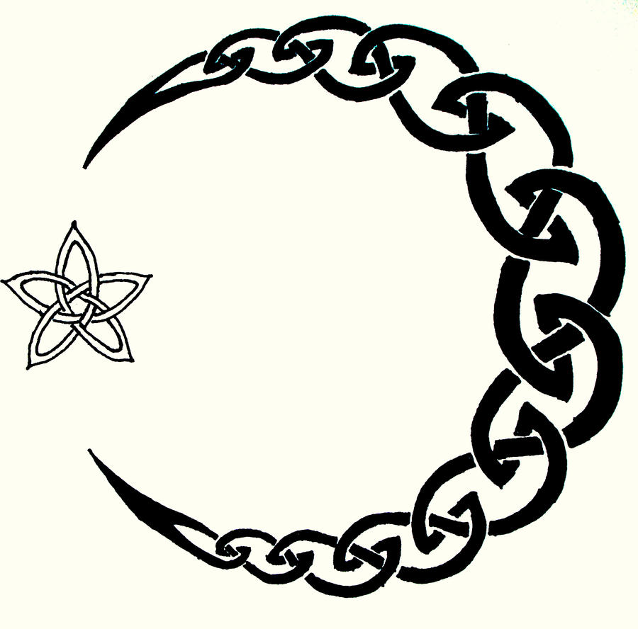 Celtic Moon Tattoo By Iolair01