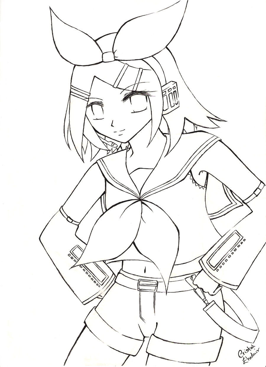 kagamine rin coloring pages - photo #11