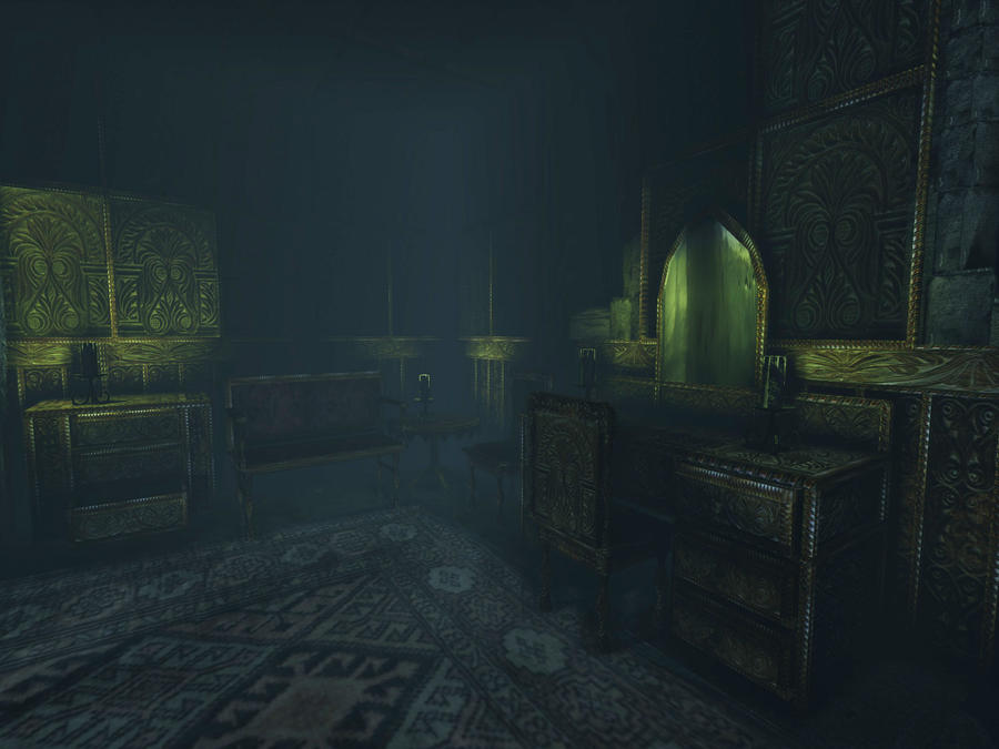 dark castle bedroom