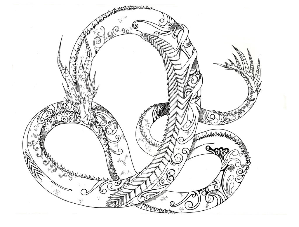 dragon line art by Soshasil12 on DeviantArt