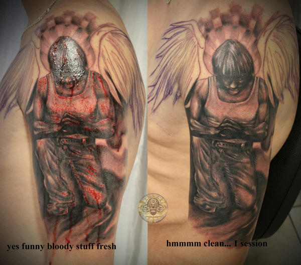 Angel tattoo 1 session by 2FaceTattoo on deviantART