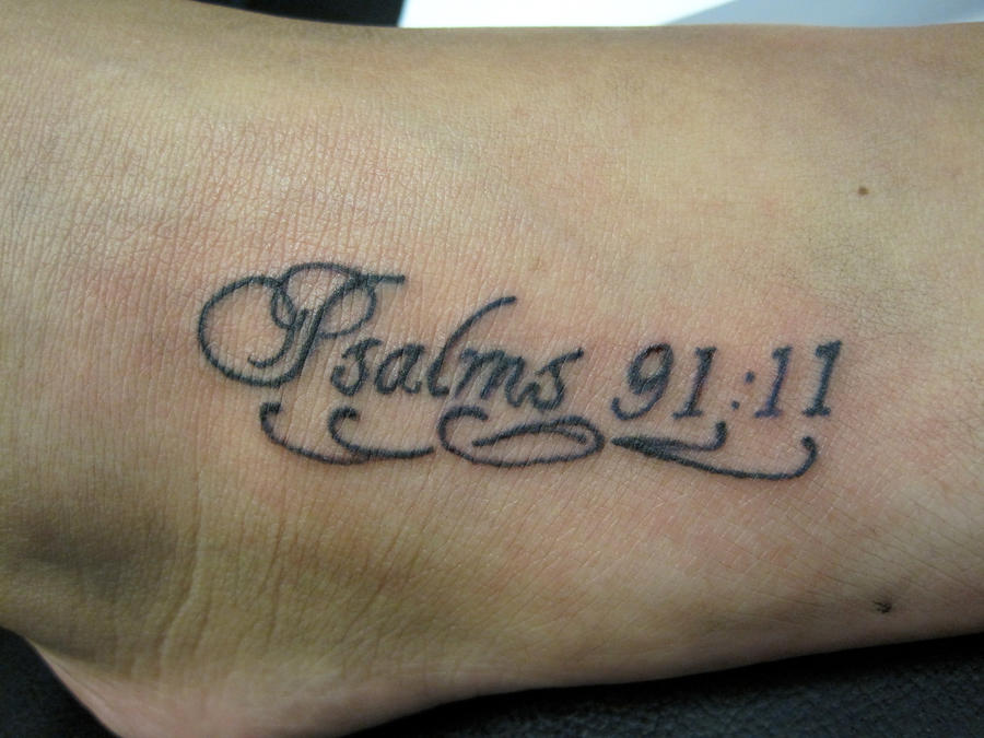 Foot Psalms tattoo by