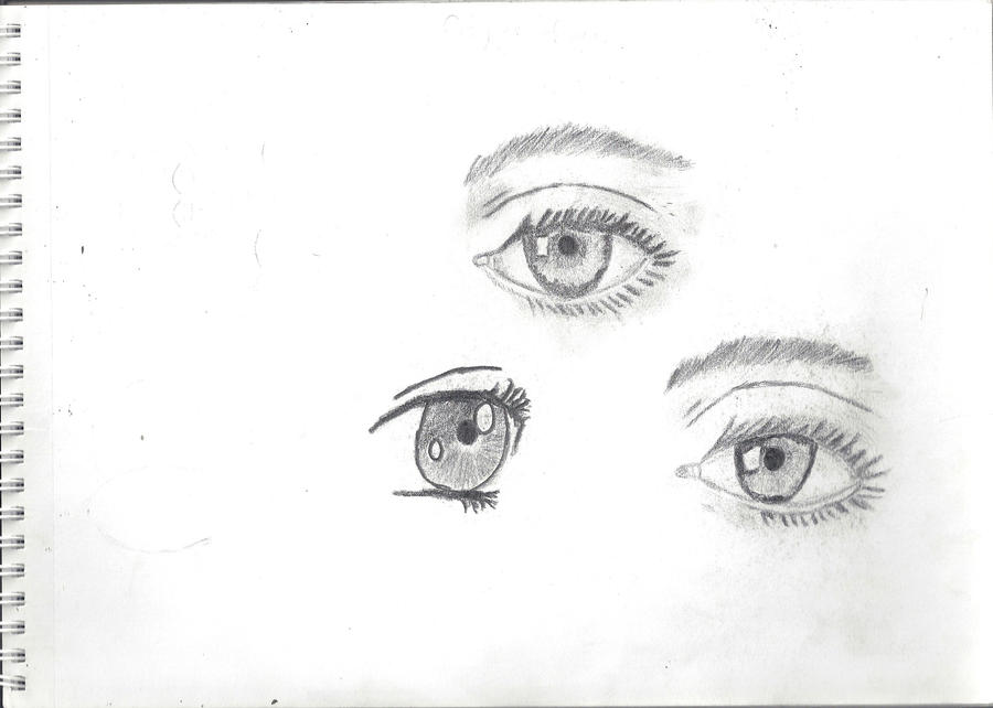 Practicing drawing eyes by CreativeCrash on deviantART