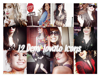 12 Demi Lovato icons by betweenyourwings on deviantART