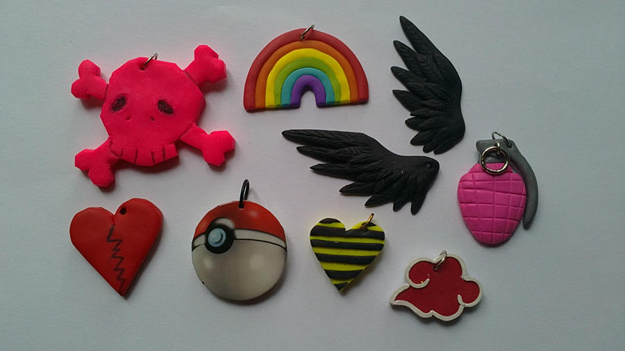 random clay charms by ElementWolfWing on deviantART