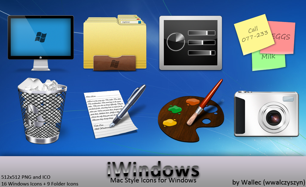 Mac style Windows 7 icon set 1