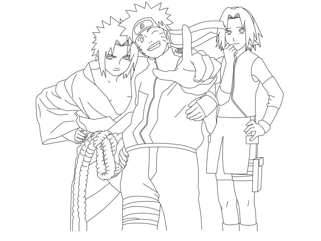 naruto team seven coloring pages - photo #16