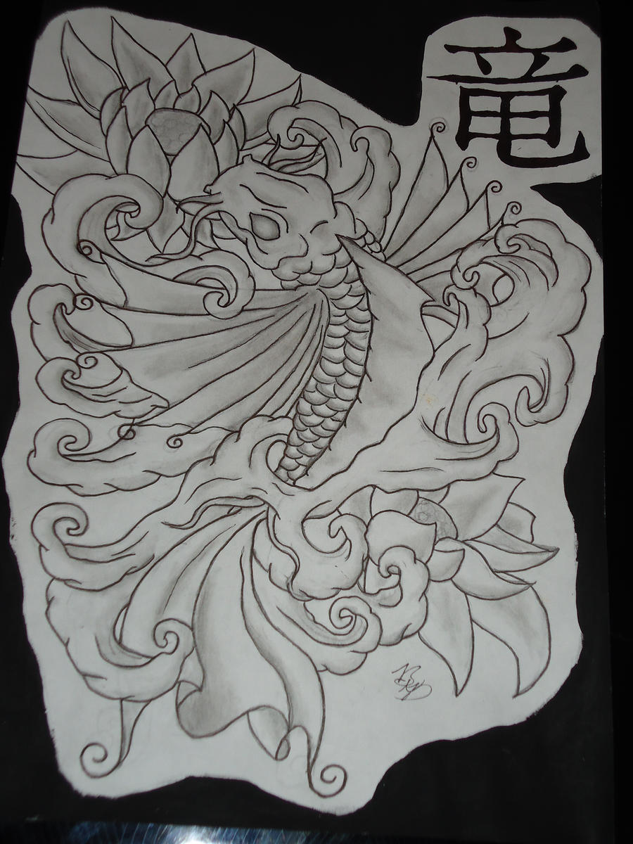 old dragon koi by