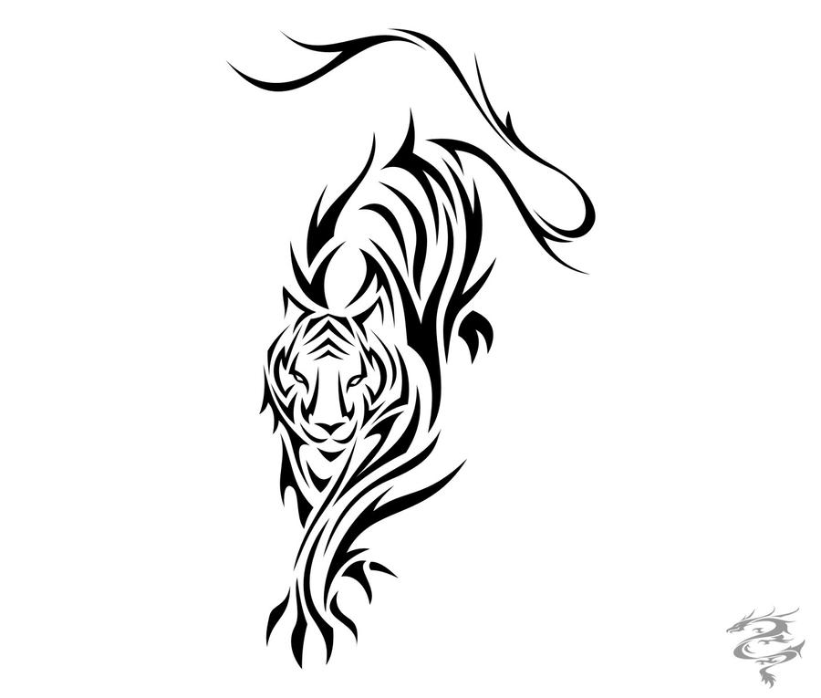 Chinese Tribal Tiger Tattoo