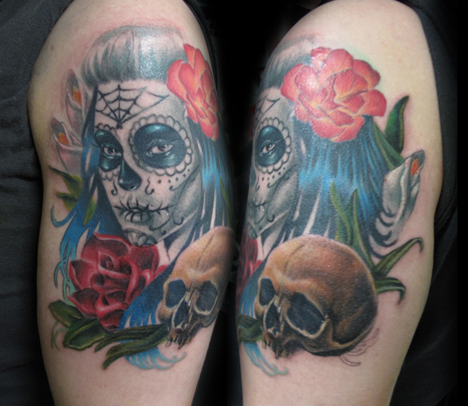 day of dead tattoos girls. day of dead girl