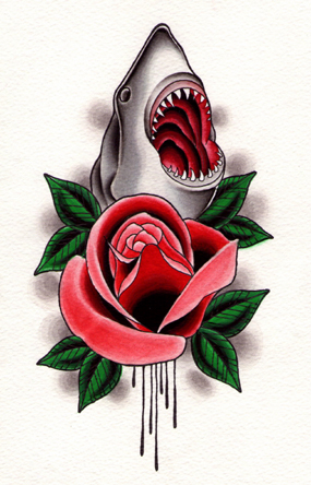 Shark - shoulder tattoo