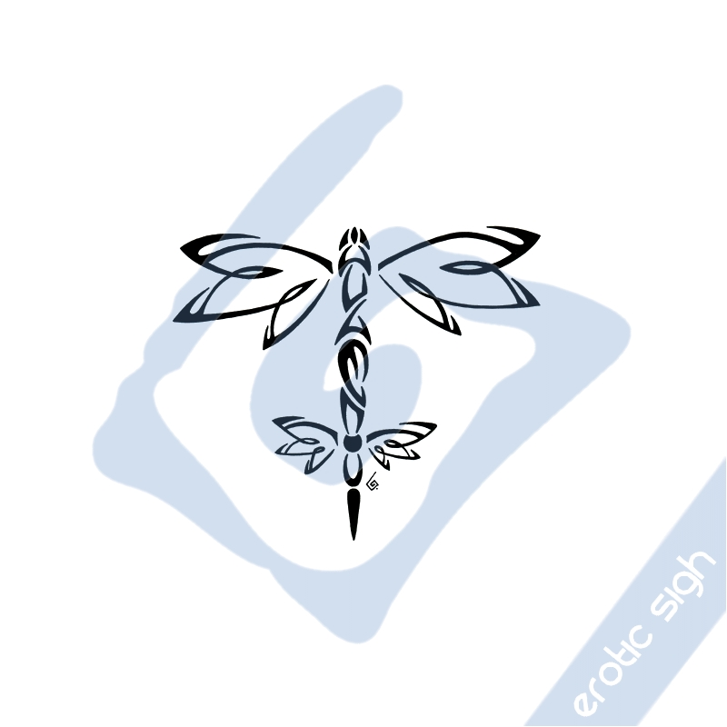 Tribal Dragonfly - dragonfly tattoo